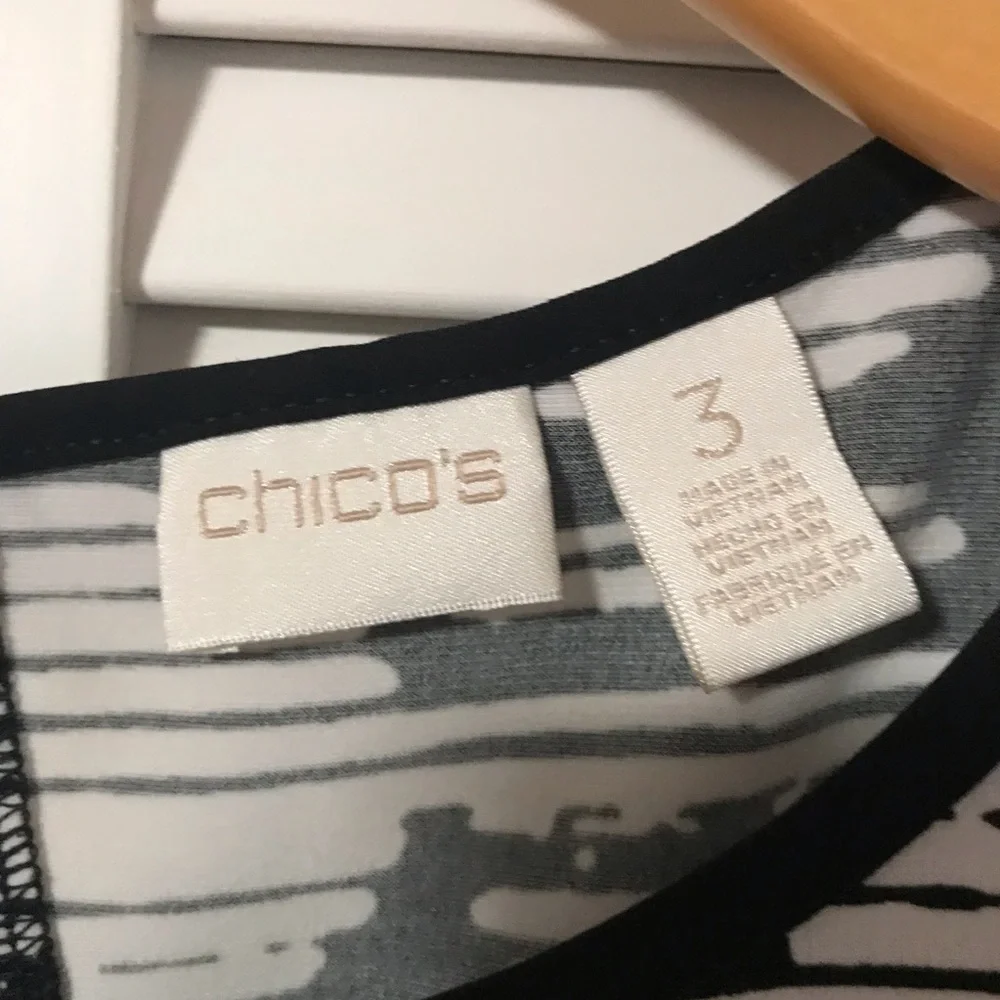 Chico's‎ Black and White Geometric Maxi Dress